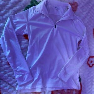 White Blazer with Stand-Up Collar and Long Sleeves